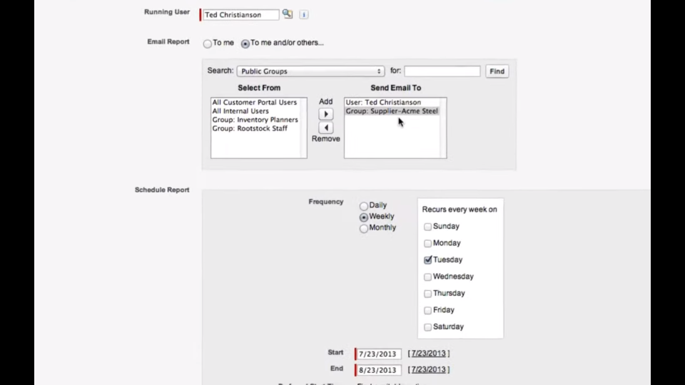 screenshot of Kenandy Cloud ERP